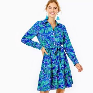 Lilly Pulitzer Eilenne Shirtdress Long Sleeve Dress